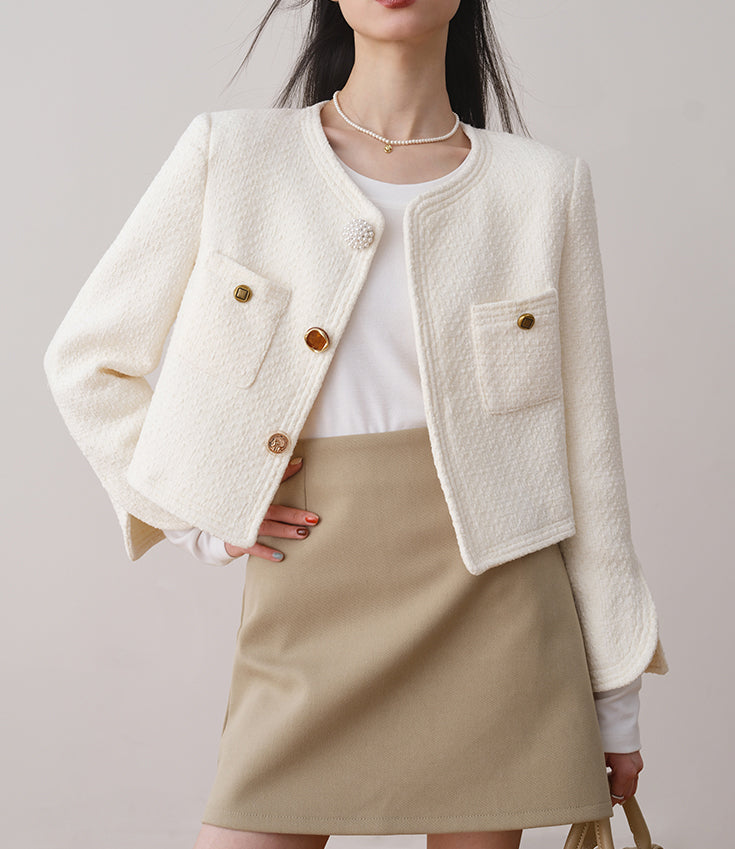 Veste en tweed Calrose (précommande / 3 couleurs)