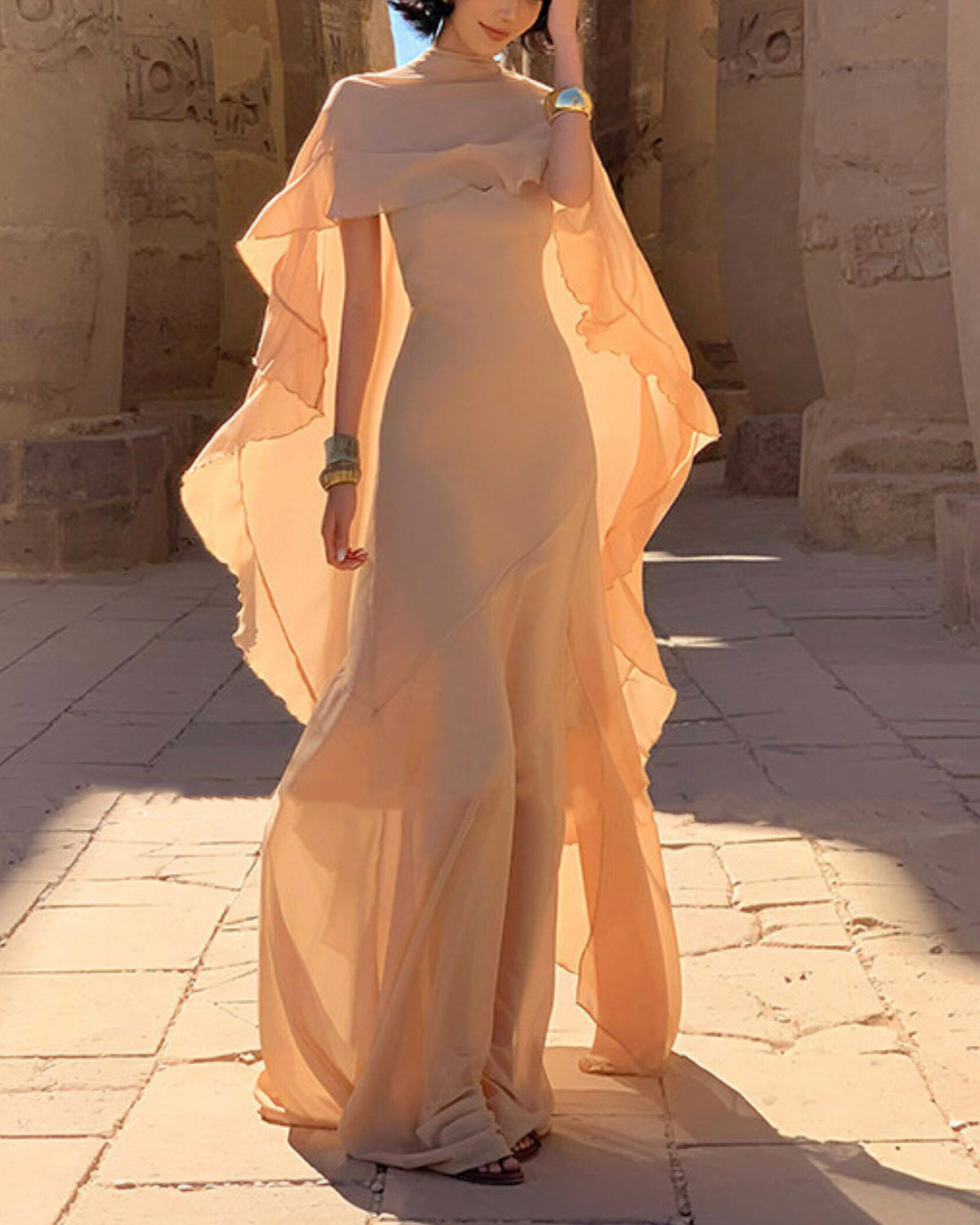 Nude Ethereal Maxi Dress (preorder)