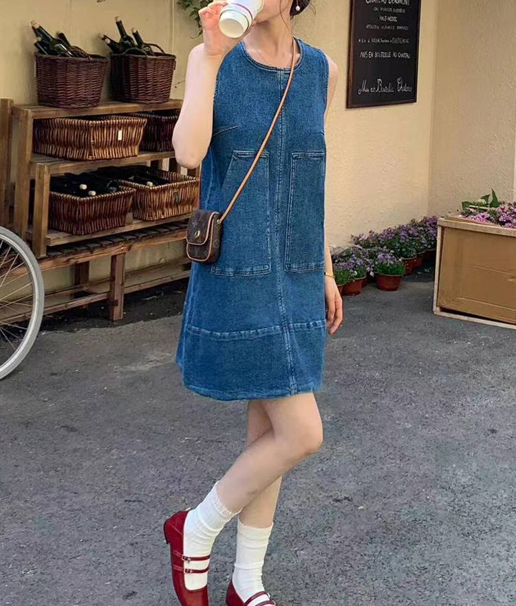 Aria dress (ready stock in dark blue/ 2 colours)