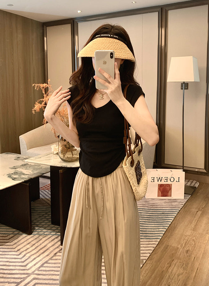 Aris top (ready stock in grey (M)/ 3 colours)