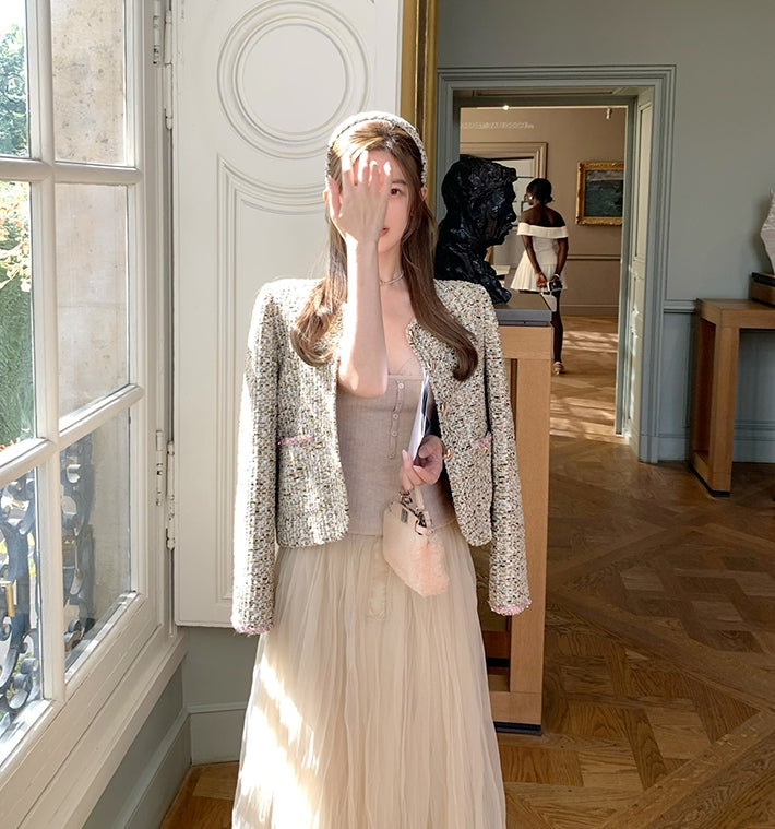 Donegal jacket (ready stock in khaki (S)/ 2 colours)