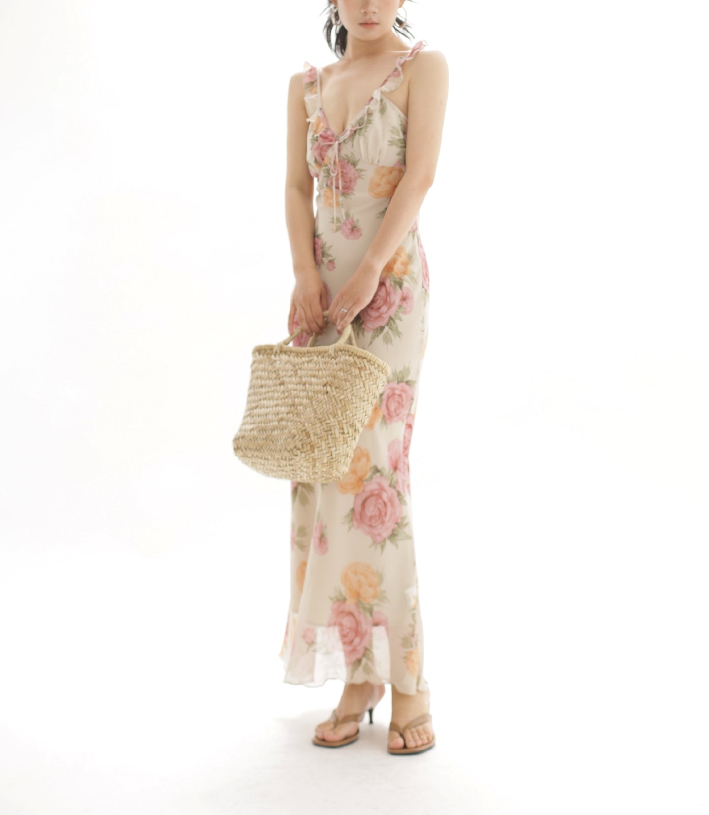 Rose dress (ready stock in midi (S&M)/ 2 lengths)