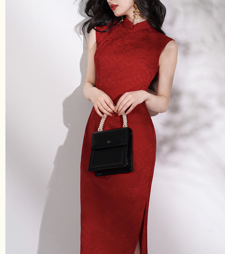 Theodore cheongsam (ready stock in red (2XL)/ 3 colours)