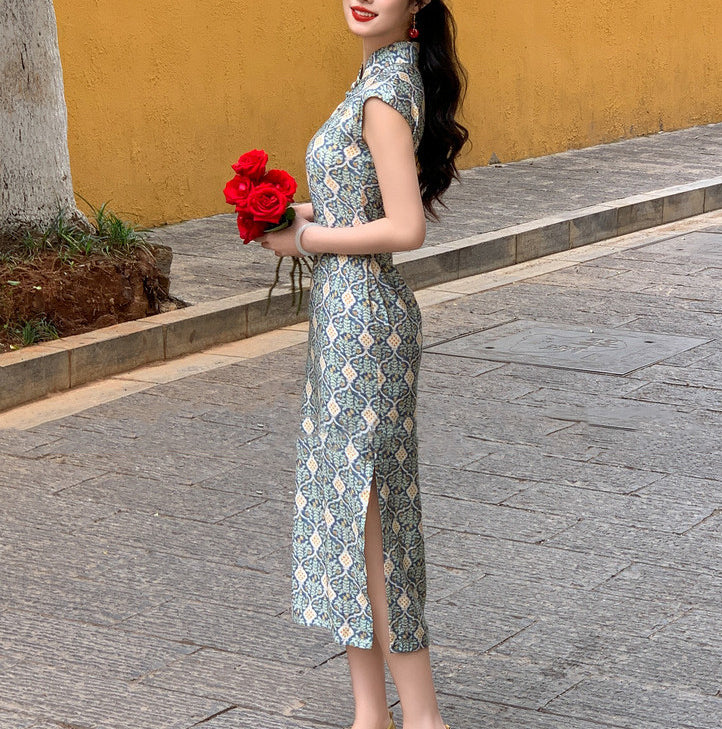 Goldie cheongsam (ready stock in S&L)