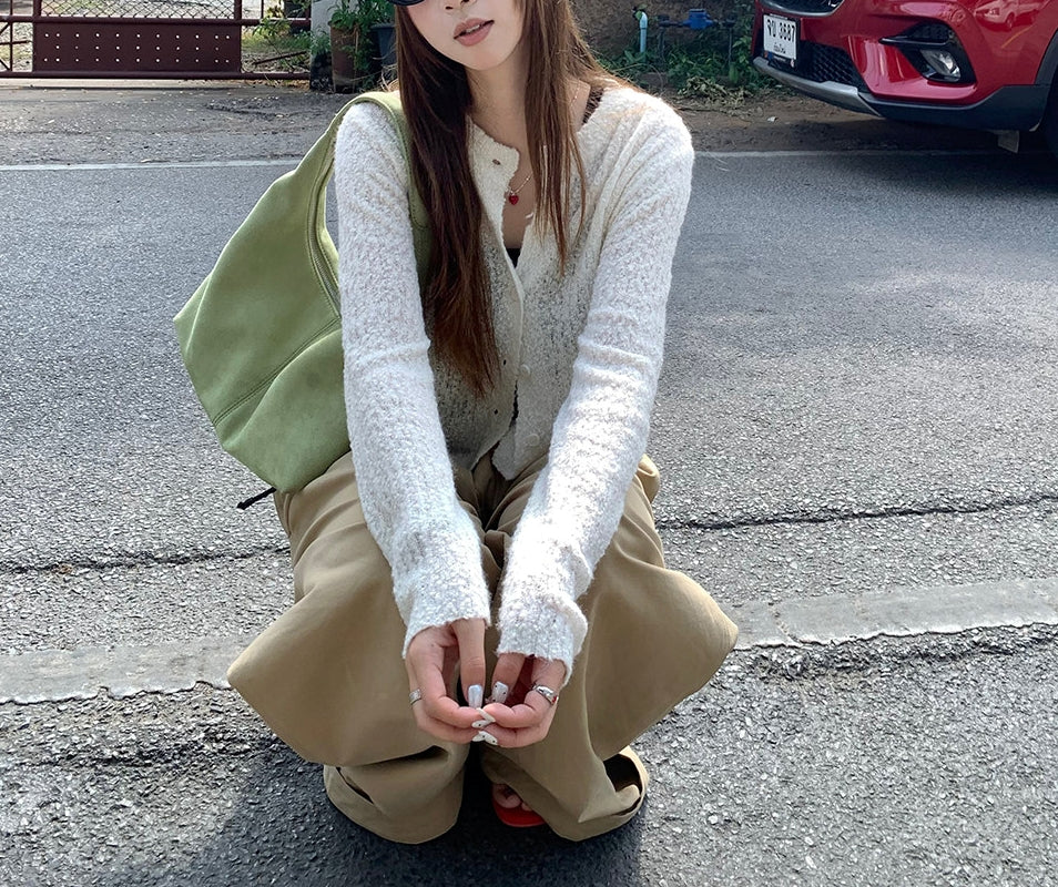 Dopamine fleece cardigan (preorder/ 7 colours)