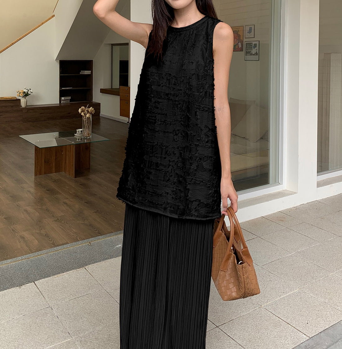 Pleats dress (preorder/ 2 colours)