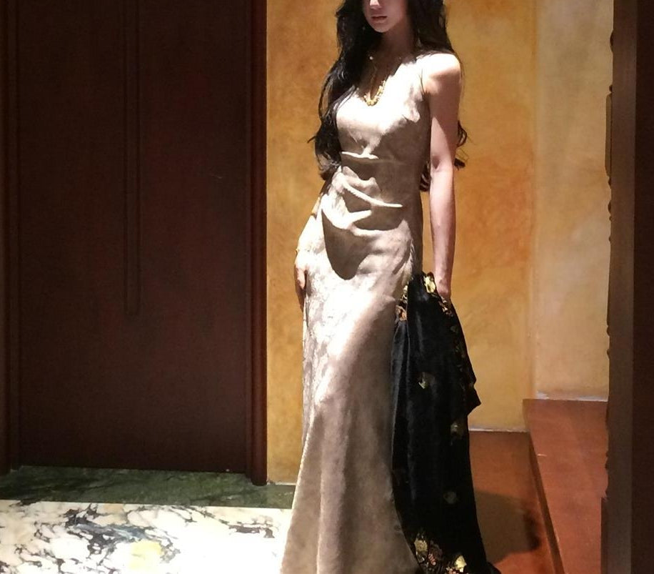 Gold sage dress (preorder/ 2 colours)