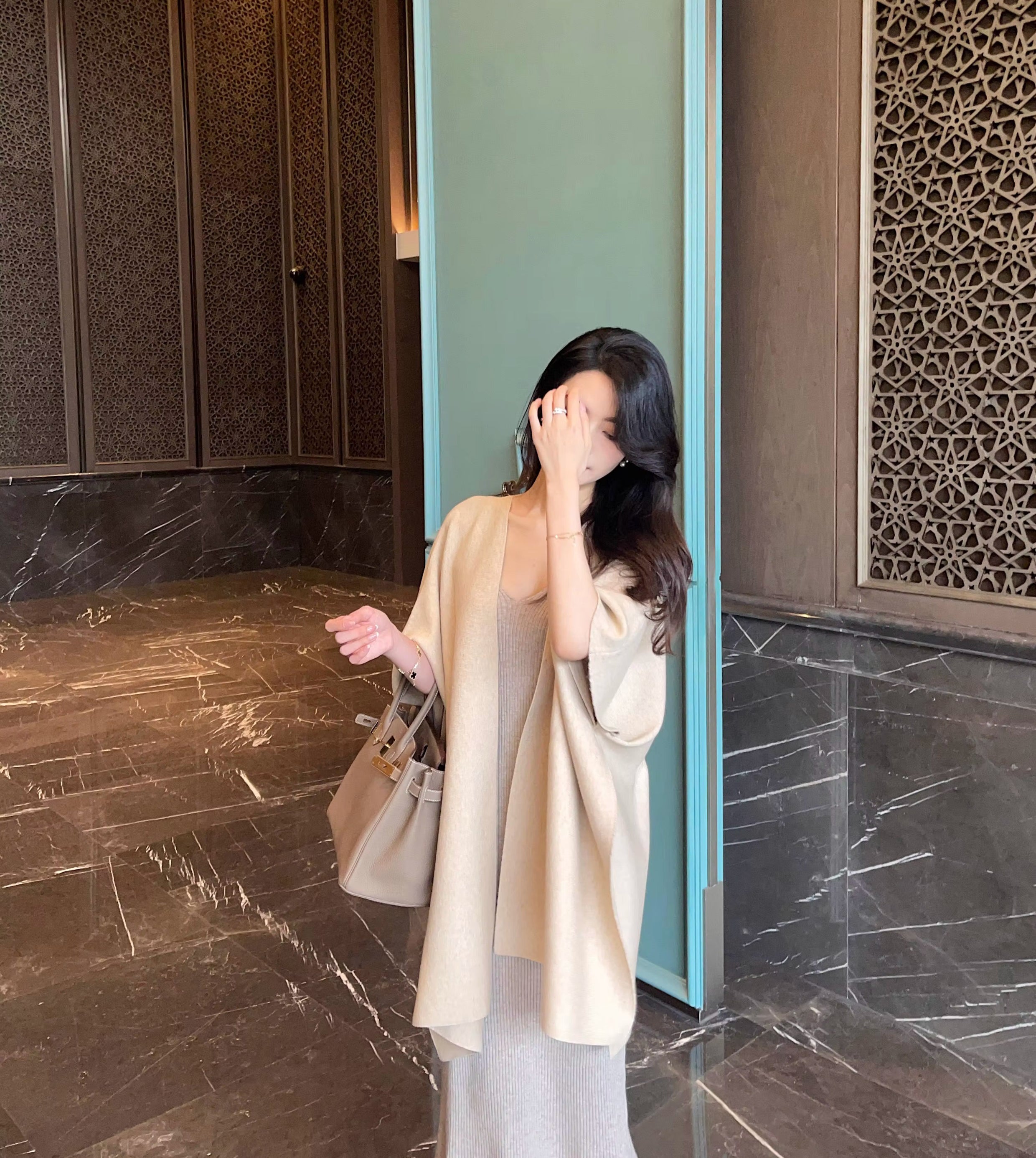 Cape knit cardigan (preorder/ 3 colours)