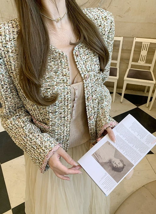 Donegal jacket (ready stock in khaki (S)/ 2 colours)