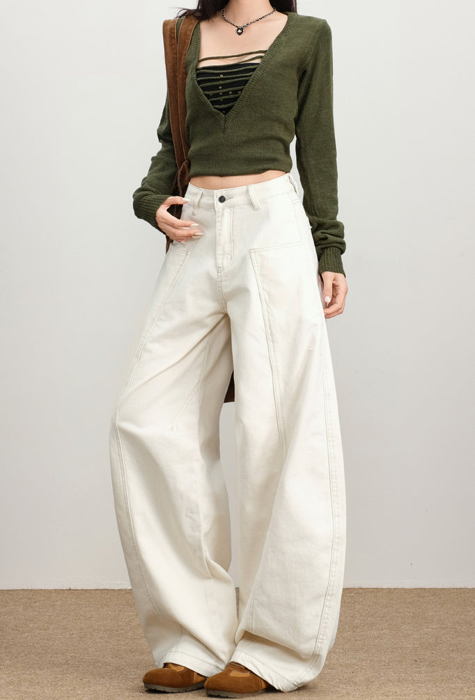 Barrel Ivory Jeans (preorder)