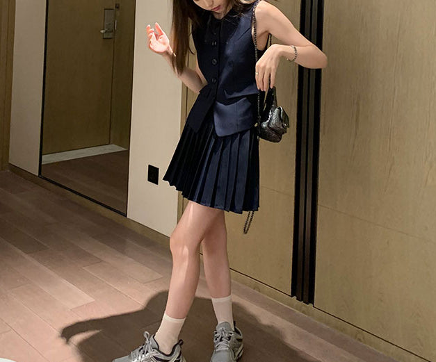 Soulmate set (ready stock in navy (S)/ 2 colours)