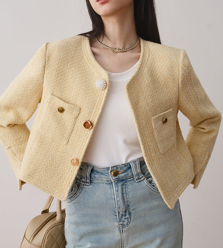 Veste en tweed Calrose (précommande / 3 couleurs)