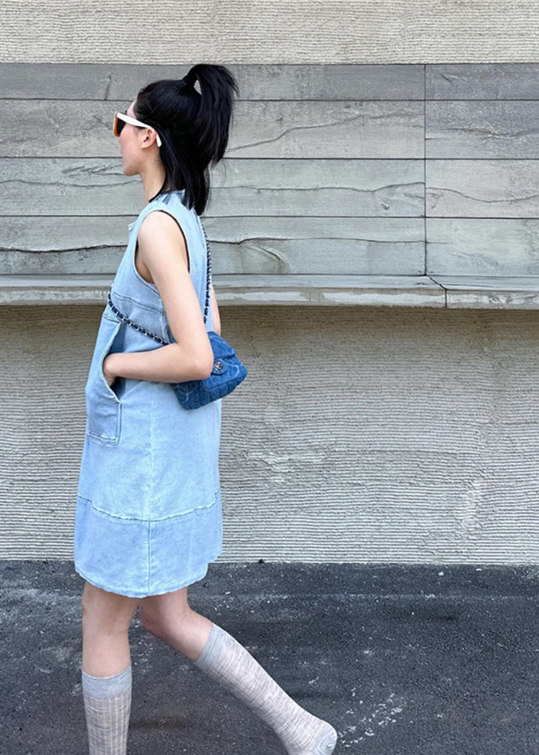 Aria dress (ready stock in dark blue/ 2 colours)