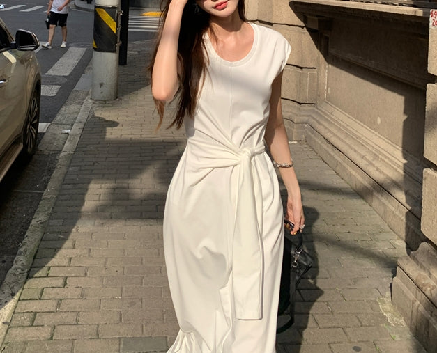 Wraparound T-shirt Dress (ready stock in black (S)/ 2 colours)