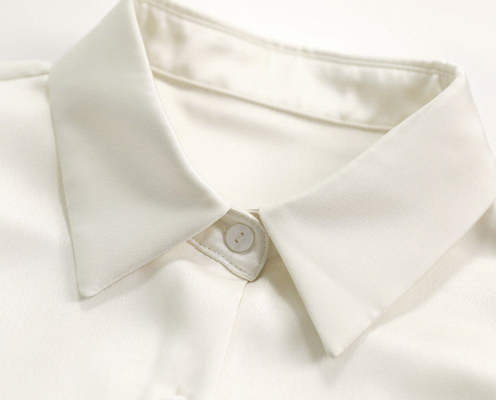 Satin drape shirt (preorder)