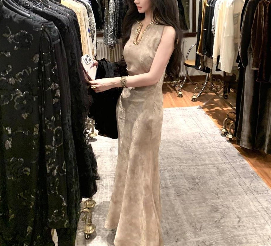 Gold sage dress (preorder/ 2 colours)