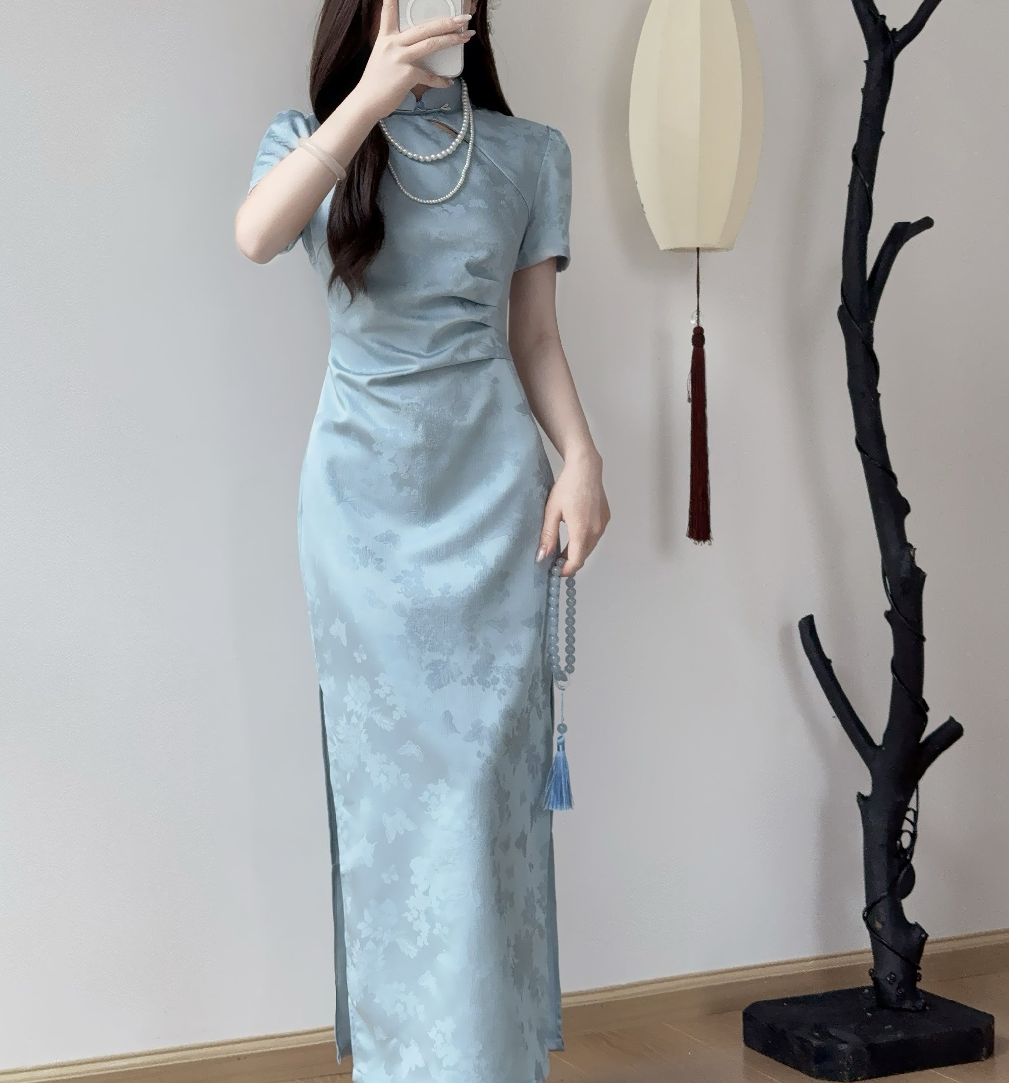 Bluebird cheongsam (preorder)