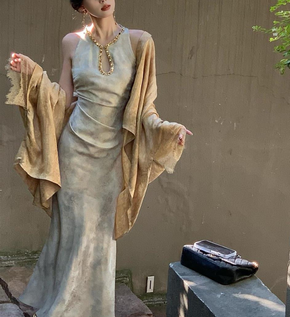 Gold sage dress (preorder/ 2 colours)