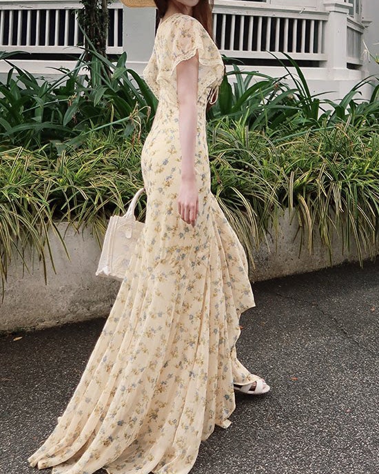 Laurette floral dress (preorder/ 2 colours)