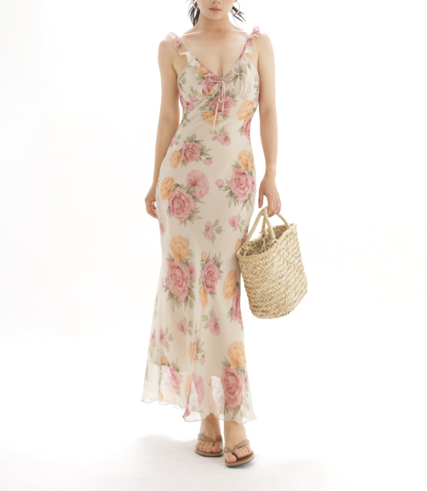 Rose dress (ready stock in midi (S&M)/ 2 lengths)