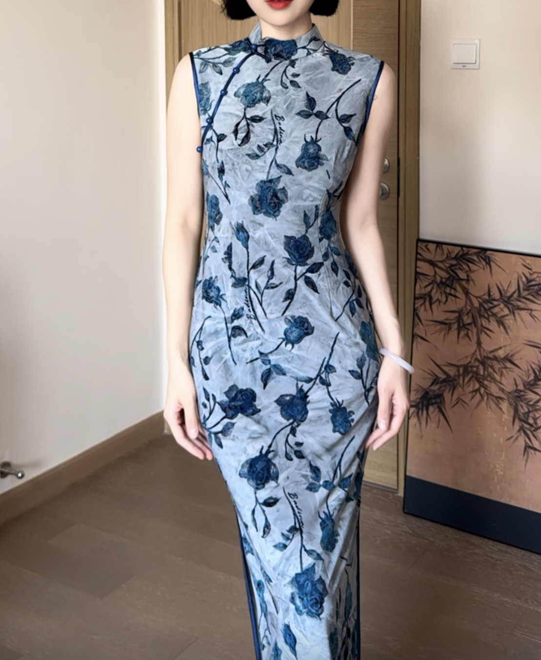 Indigo cheongsam (preorder)