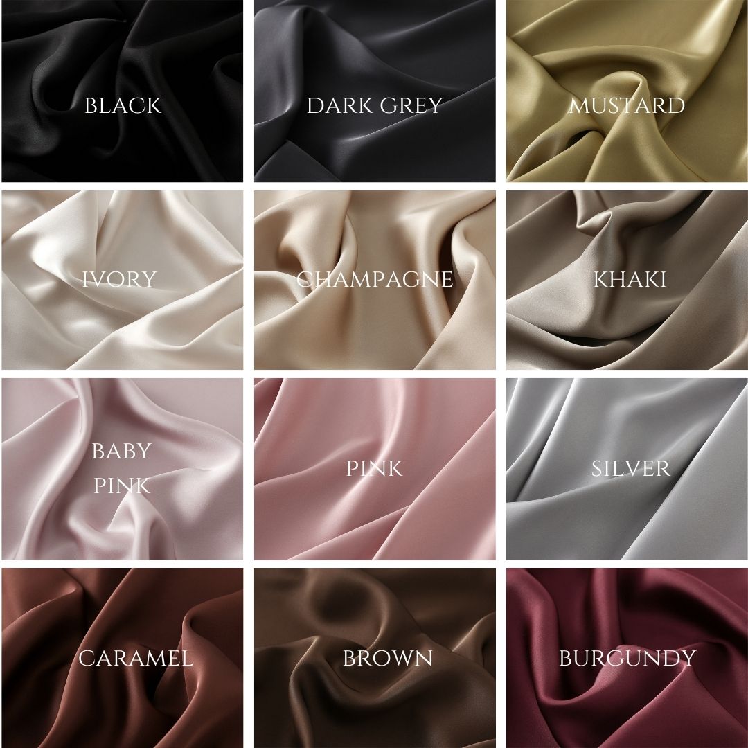 Satin Midi Skirt (ready stock/ 12 colours)