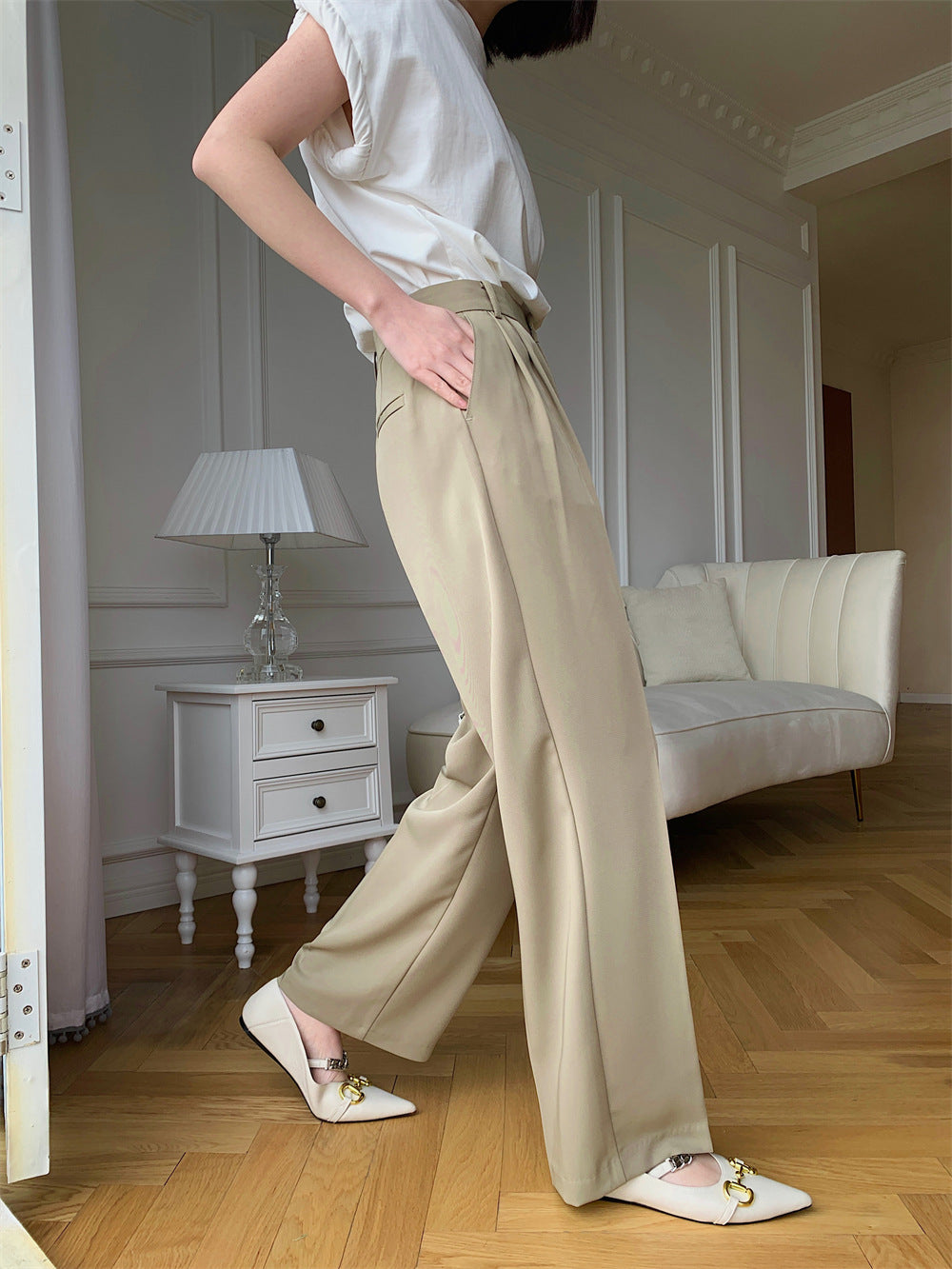 Hart pants (ready stock in khaki & black (S)/ 3 colours)