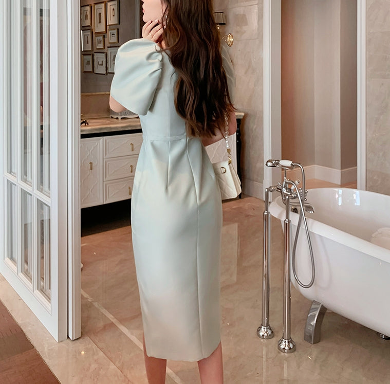 Evangeline dress (ready stock in pink (M)/ 3 colours)