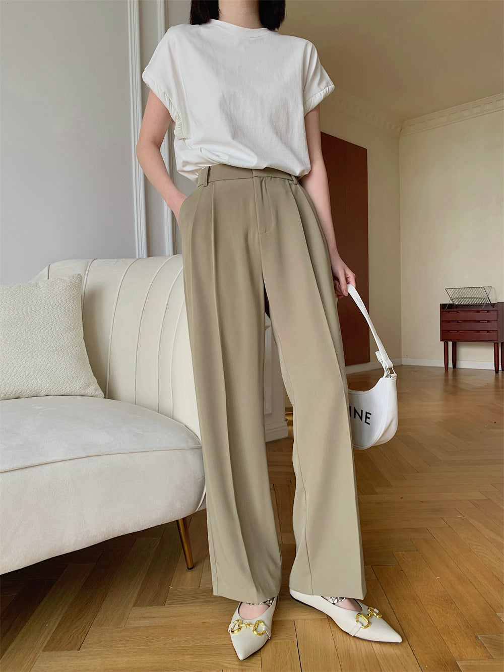 Hart pants (ready stock in khaki & black (S)/ 3 colours)