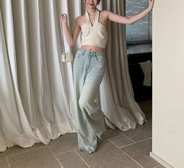 Haut en jean (en stock en blanc ivoire (S))