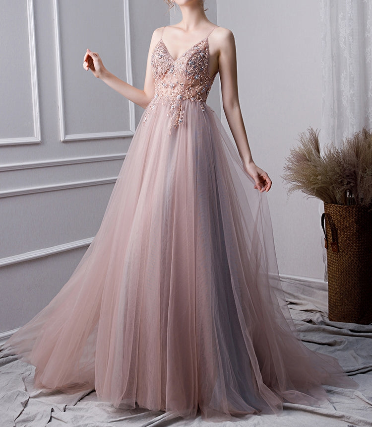 Blush gown (ready stock in XL - fits M)