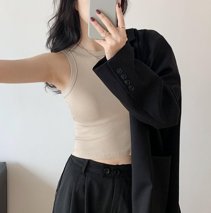 Cropped Tank Top (ready stock/ 4 colours)