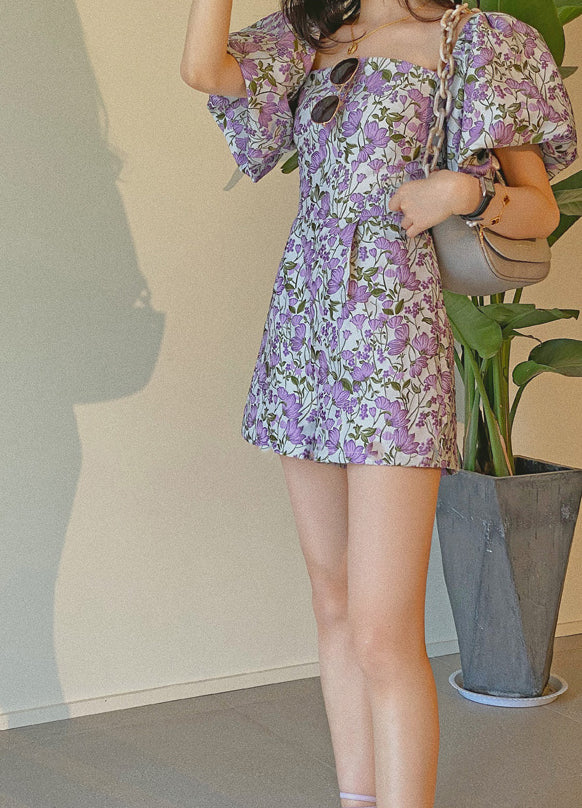 Clematis playsuit (ready stock in XS)