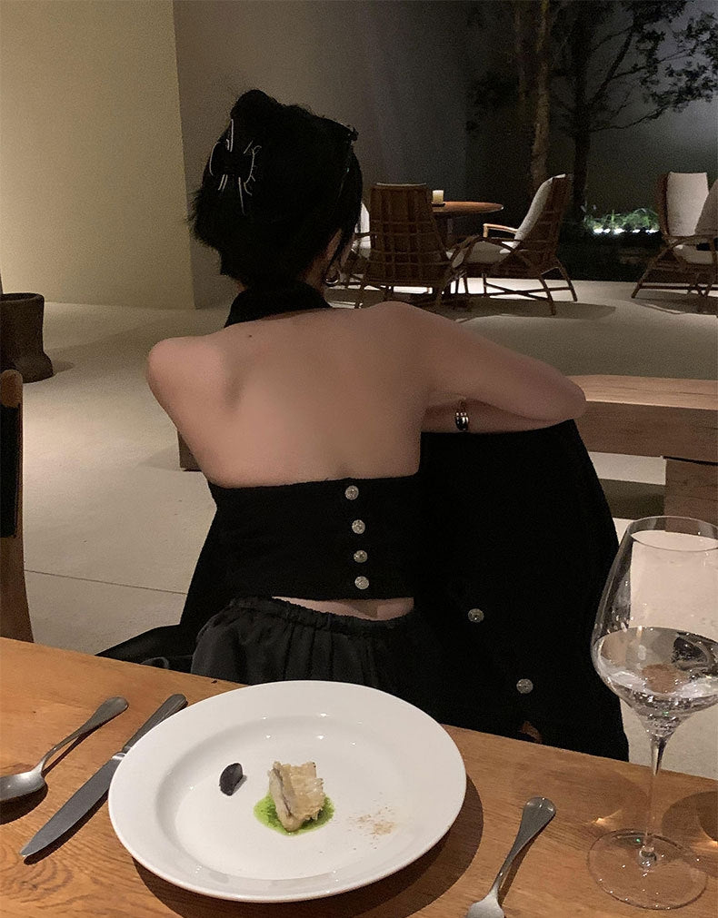 Haut en jean (en stock en blanc ivoire (S))