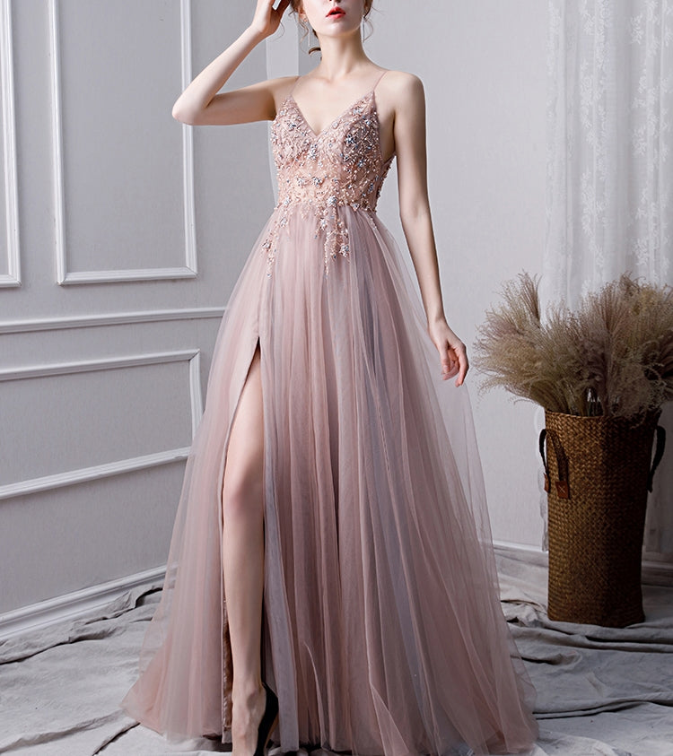 Pink evening gown