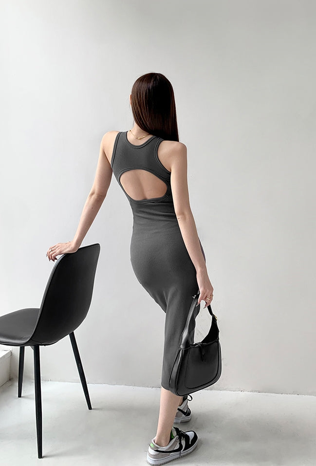 Foe dress (ready stock in light grey (L)/ 3 colours)