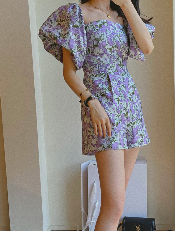 Clematis playsuit (ready stock in XS)
