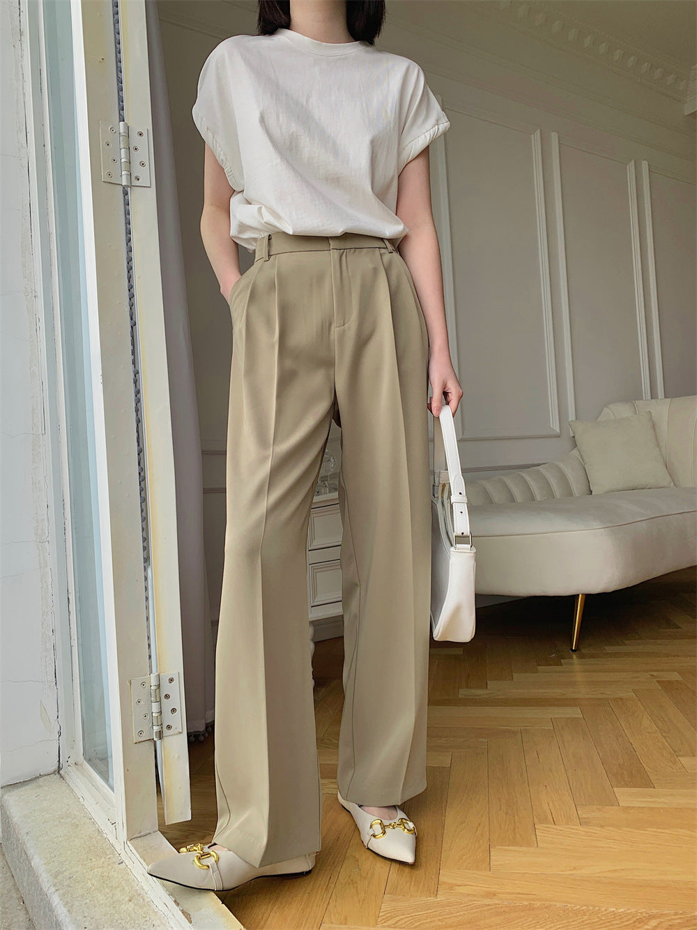 Hart pants (ready stock in khaki & black (S)/ 3 colours)