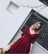 Amber lace cocktail dress (ready stock in black (S) & red (L))