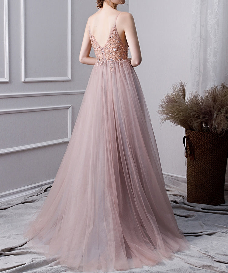 Blush gown (ready stock in XL - fits M)