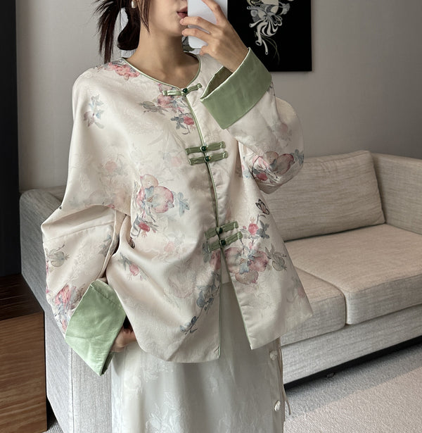 Asagao cheongsam top (preorder)