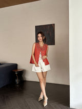 Embossed Oriental Shorts (ready stock/ 2 colours)