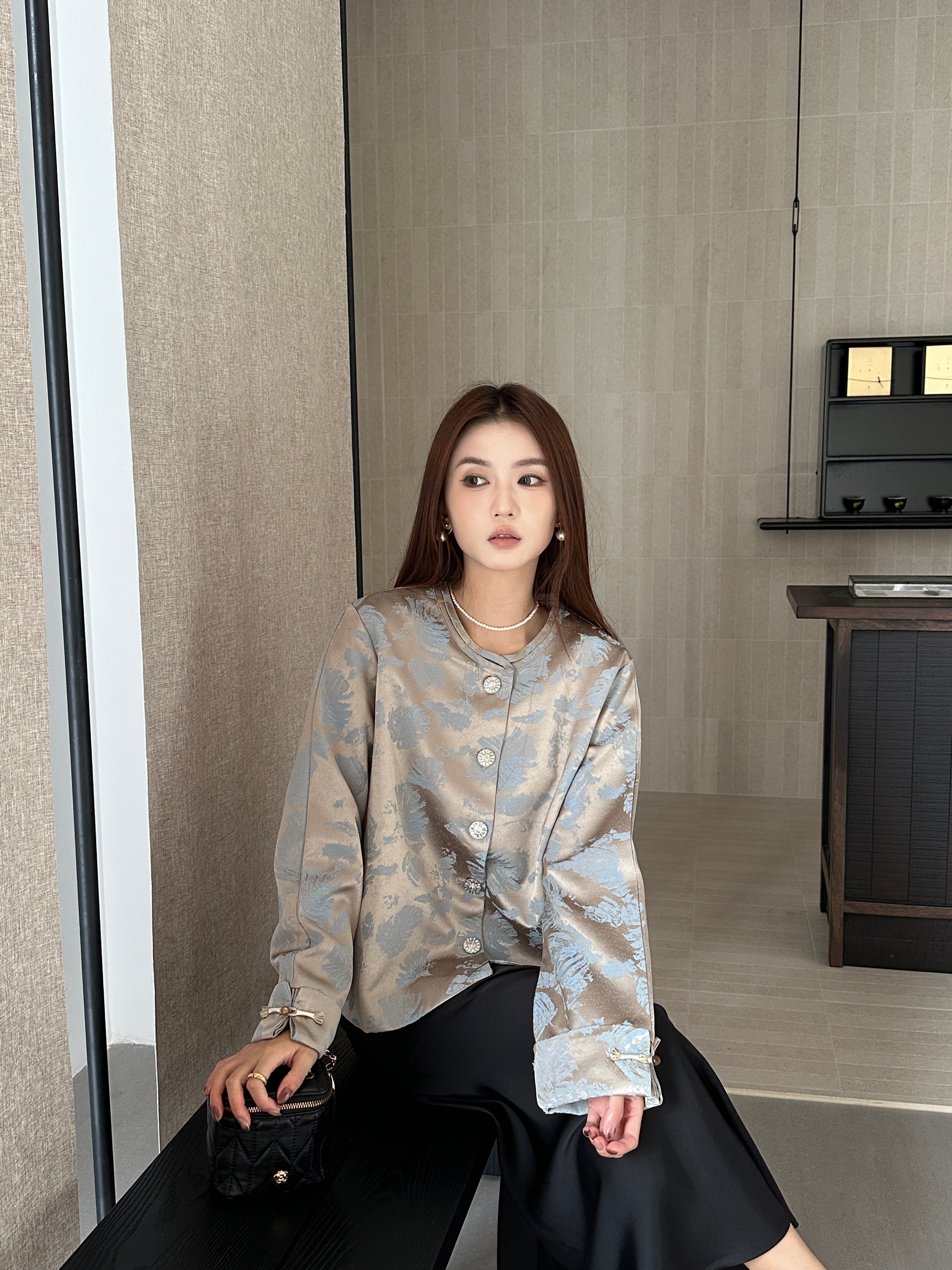 Gionna oriental jacket top (ready stock in XL&2XL)