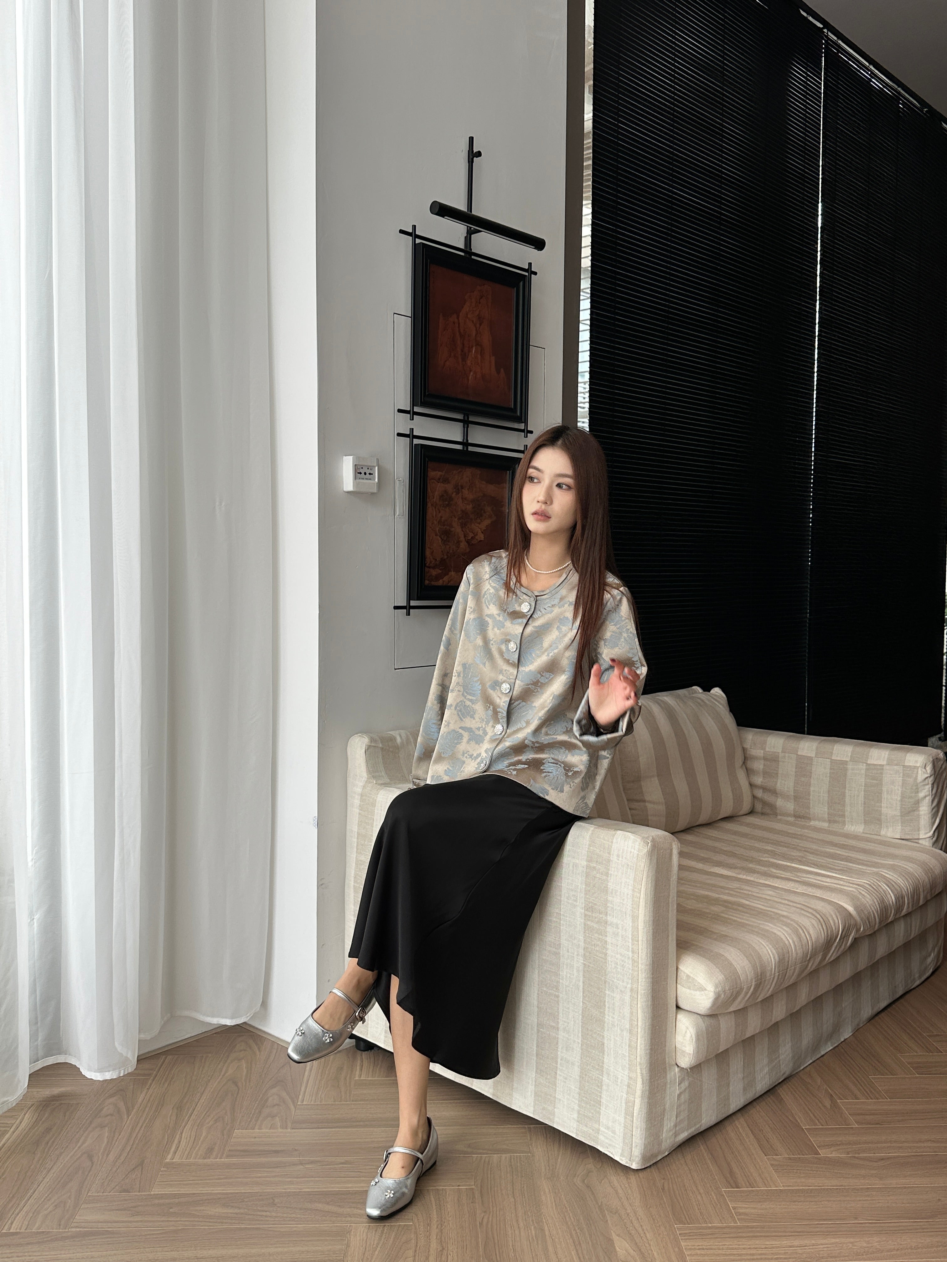 Gionna oriental jacket top (ready stock in XL&2XL)