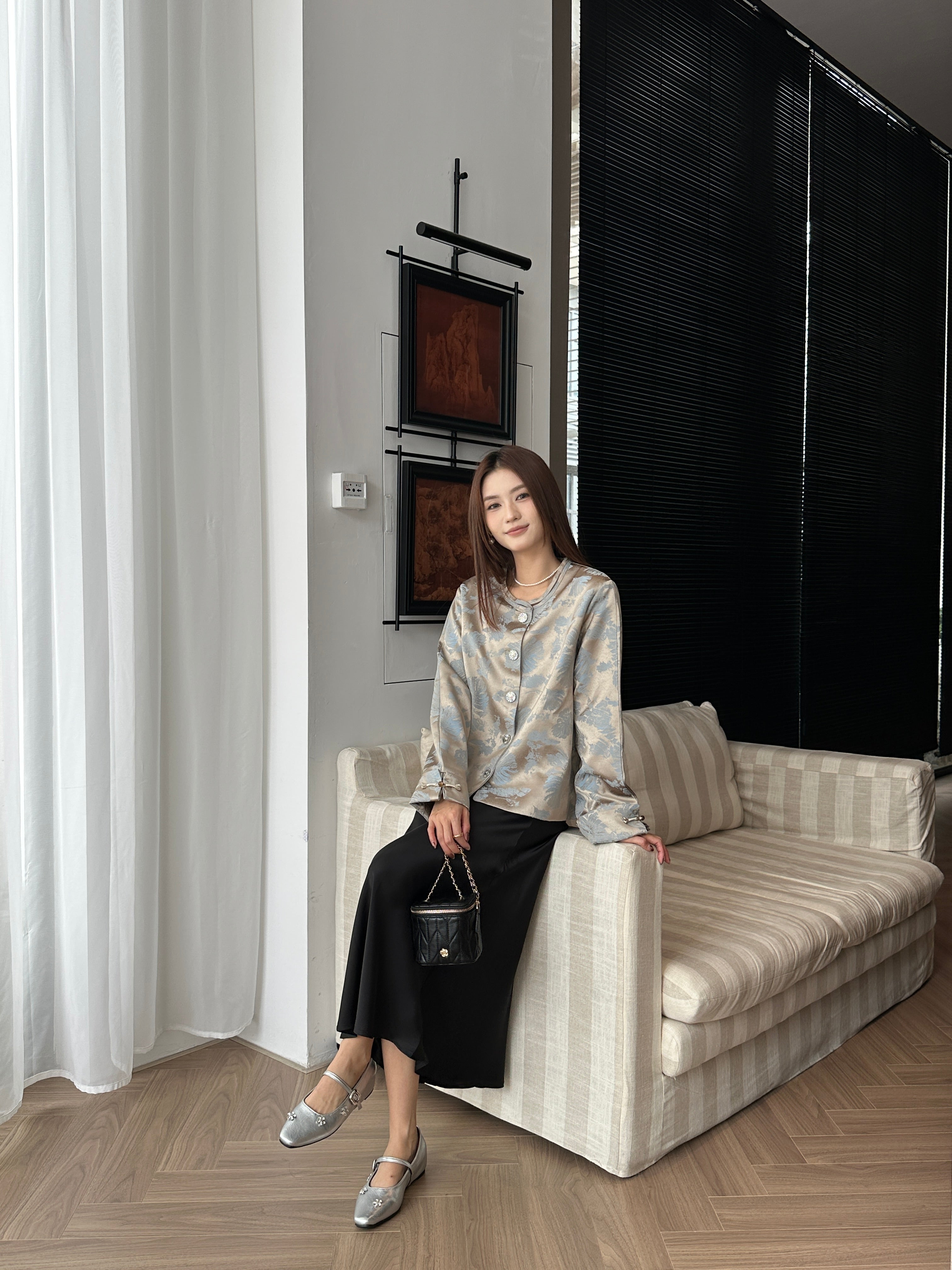 Gionna oriental jacket top (ready stock in XL&2XL)