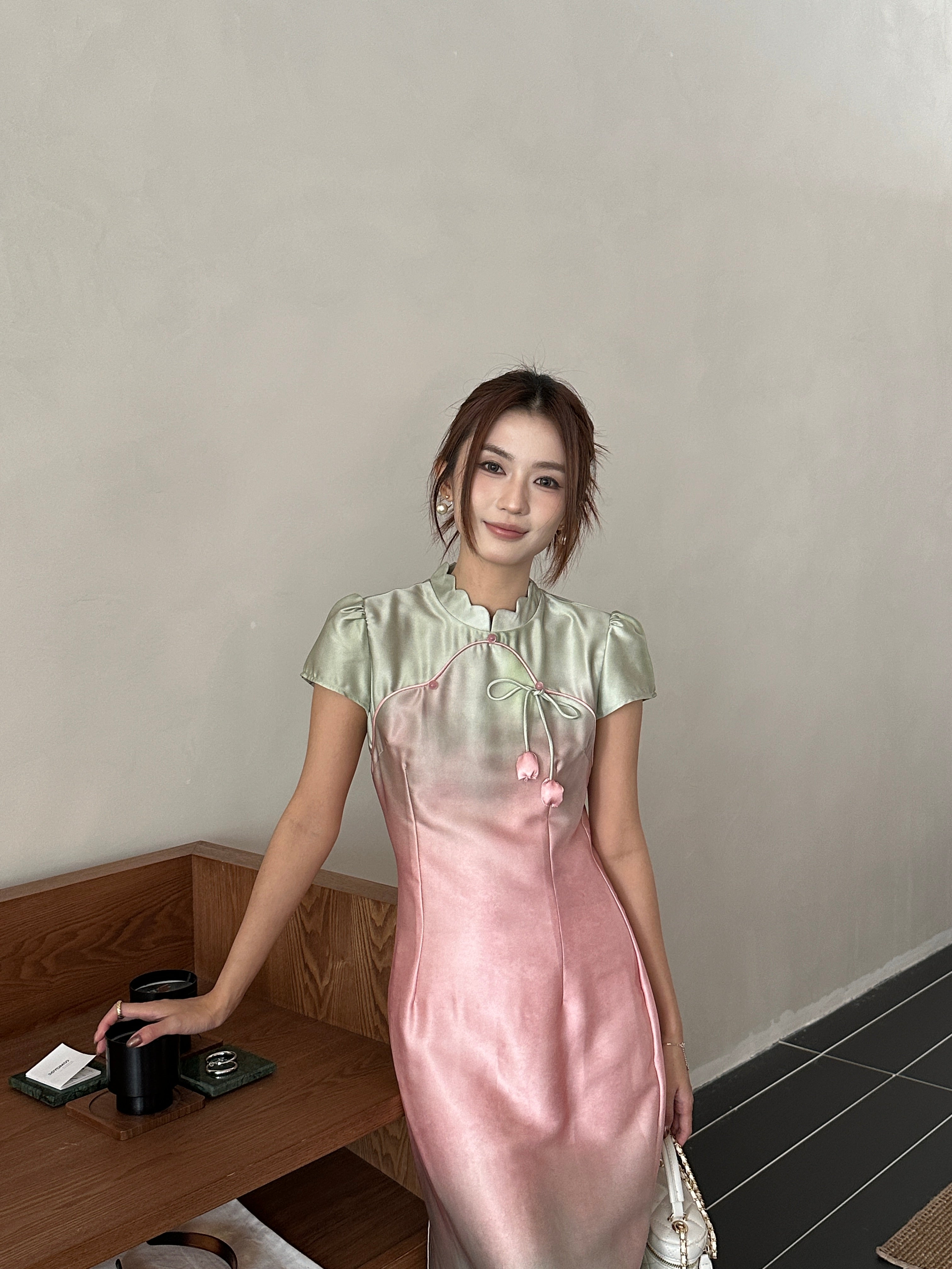 Sorbet cheongsam (ready stock in S)