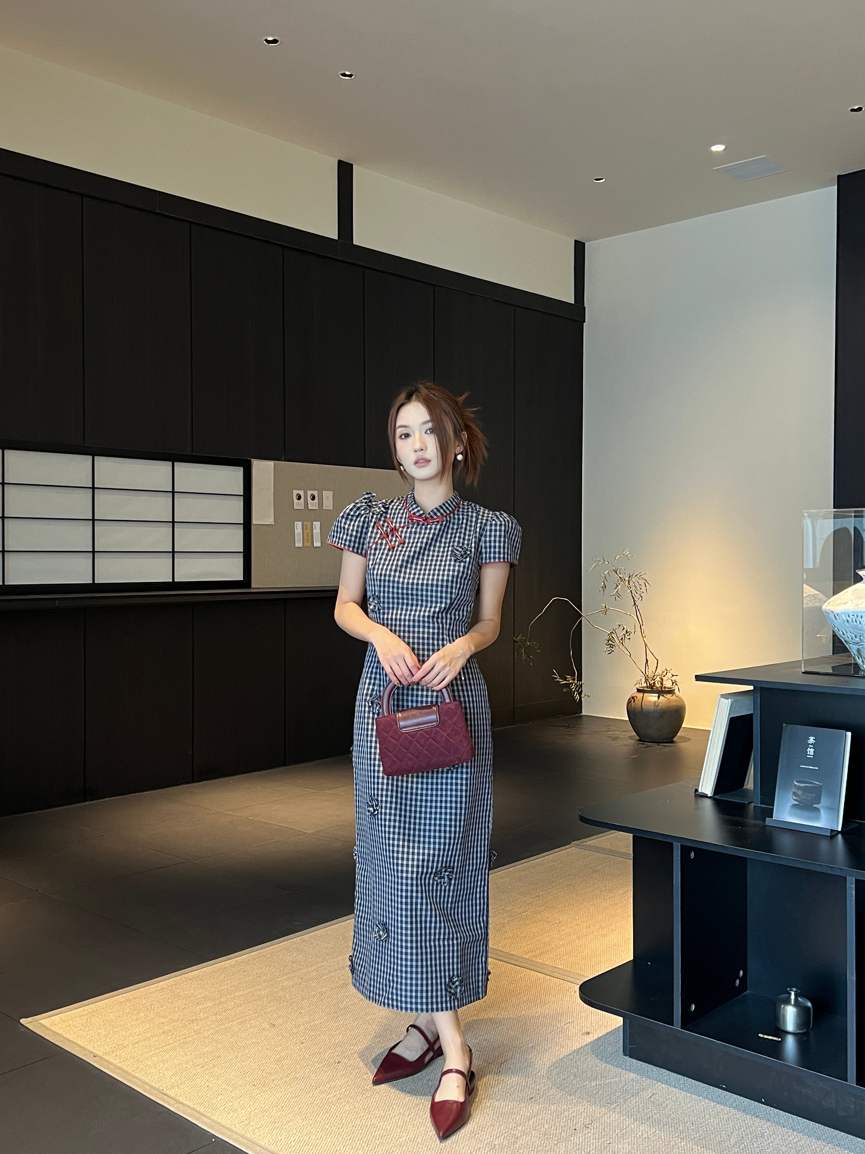 Raspberry cheongsam (ready stock in S)