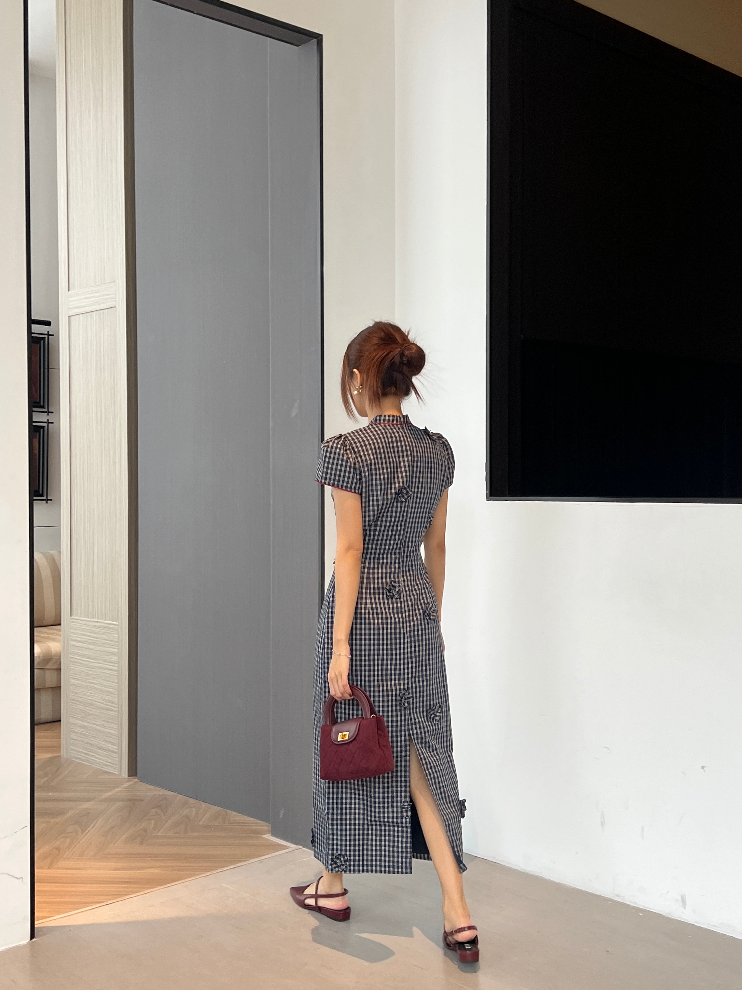 Raspberry cheongsam (ready stock in S)