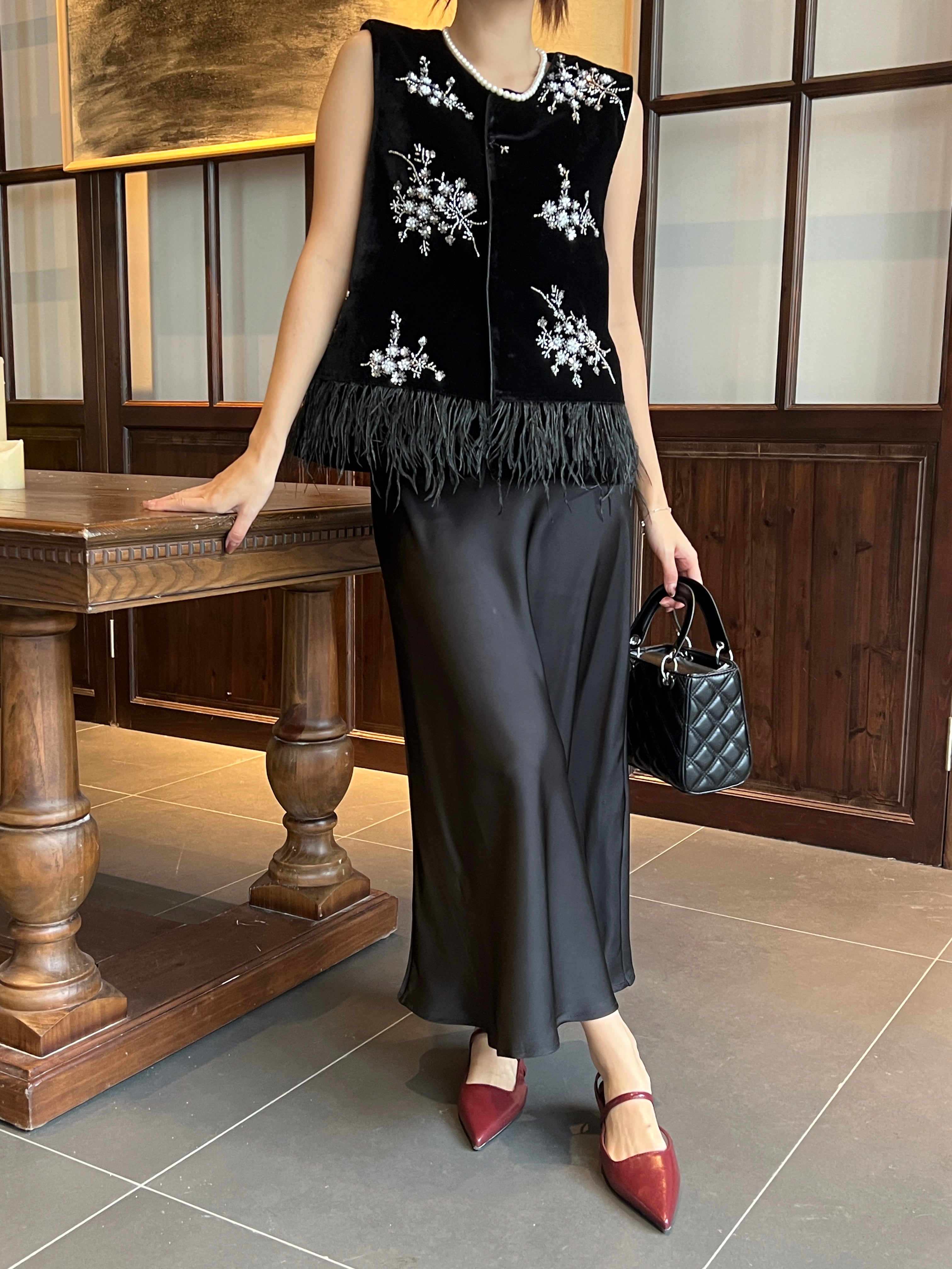 Posme oriental top (ready stock in XL)