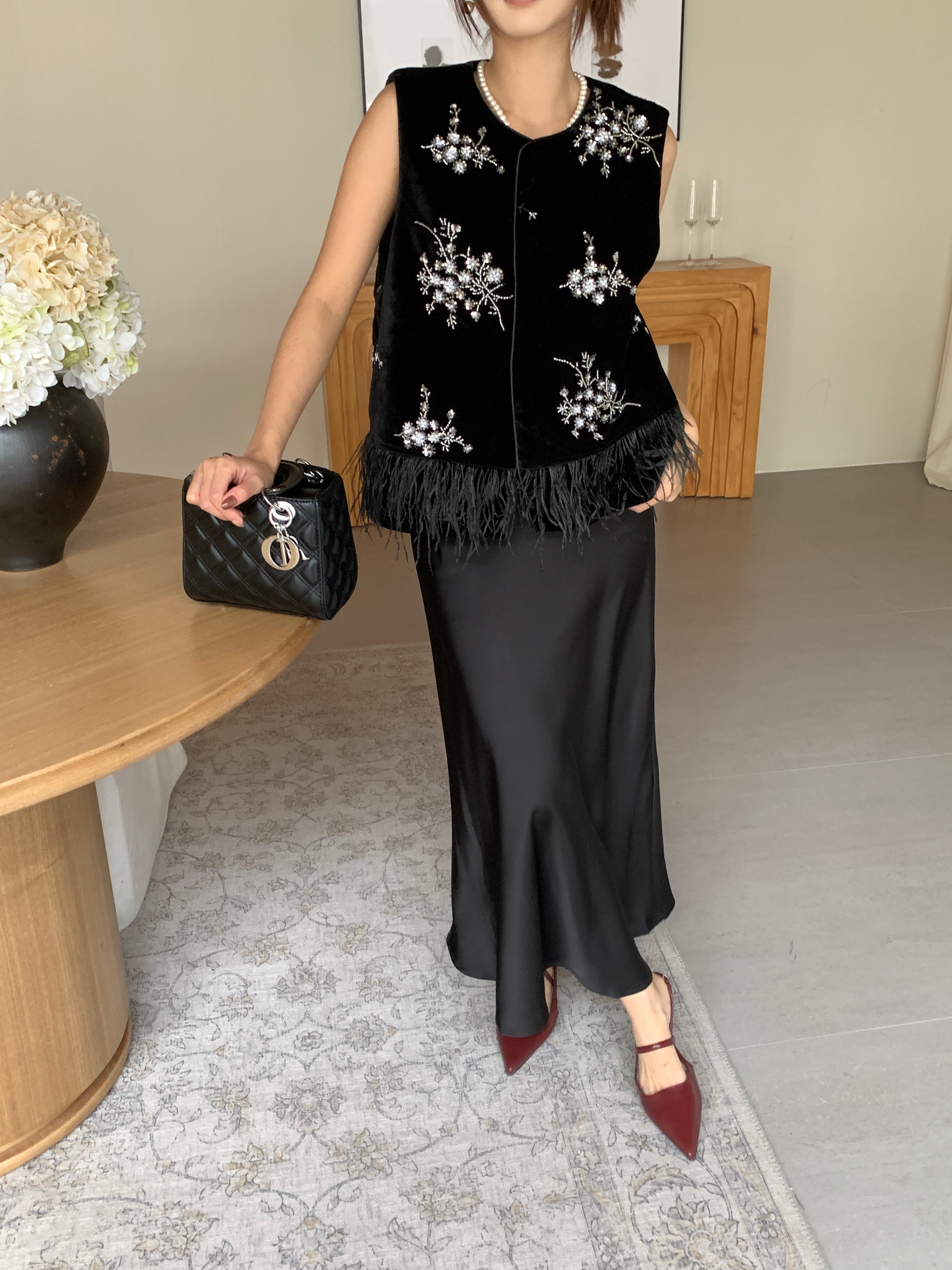 Posme oriental top (ready stock in XL)